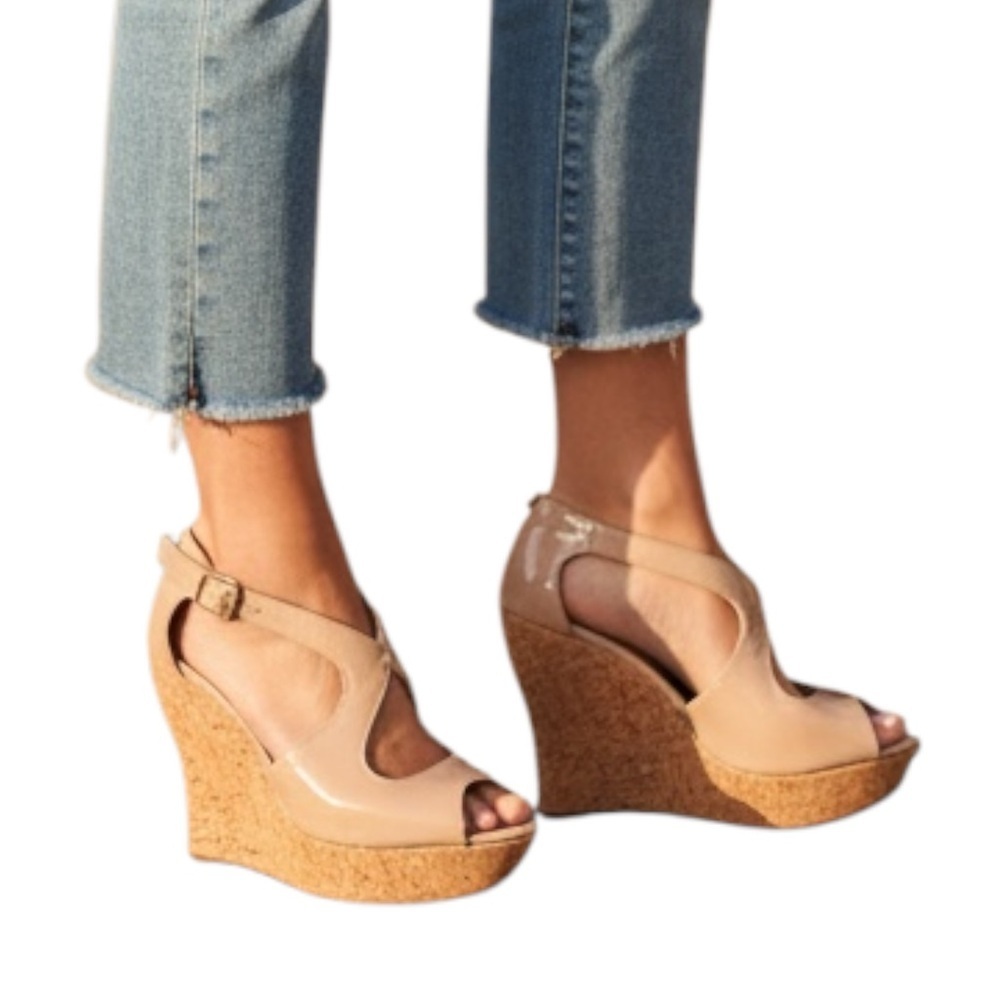 Steve Madden Women's Nude Wedge Sandals Great Condition! 6.5
